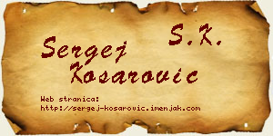 Sergej Košarović vizit kartica